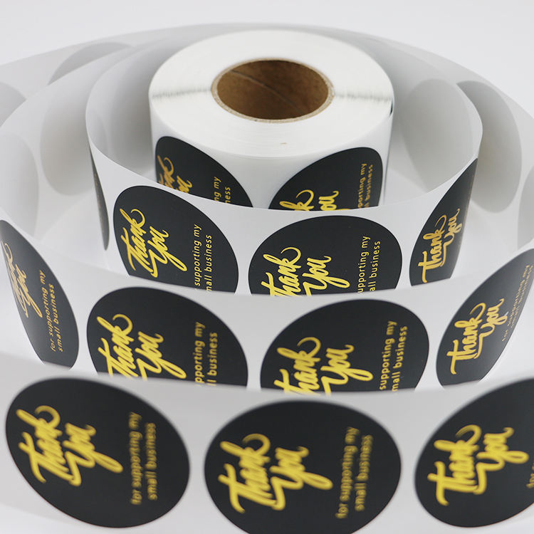 Mobiusea Party Thank You Cartoon Vinyl Stickers Roll Simple Sincere 2 Inch Waterproof 500 Labels for Small Business Packaging