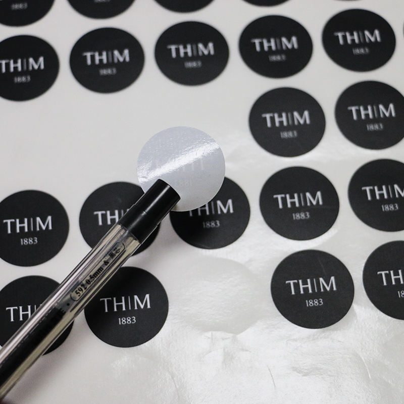 Custom Flat PVC Vinyl Adhesive Labels, Factory Direct, High Quality Printed Round Brand Stickers